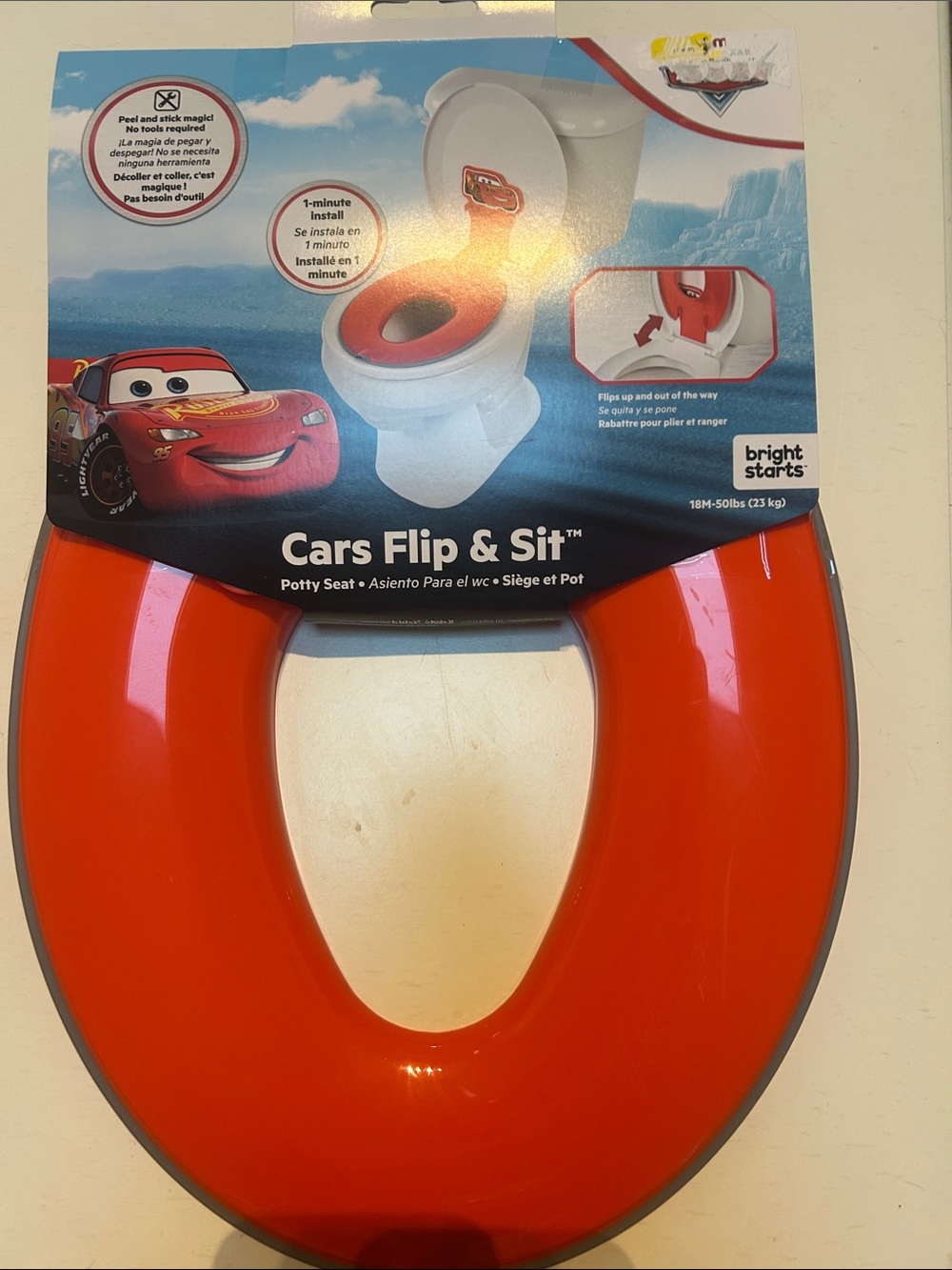 Bright Starts Cars Toddler Potty Seat — Orange